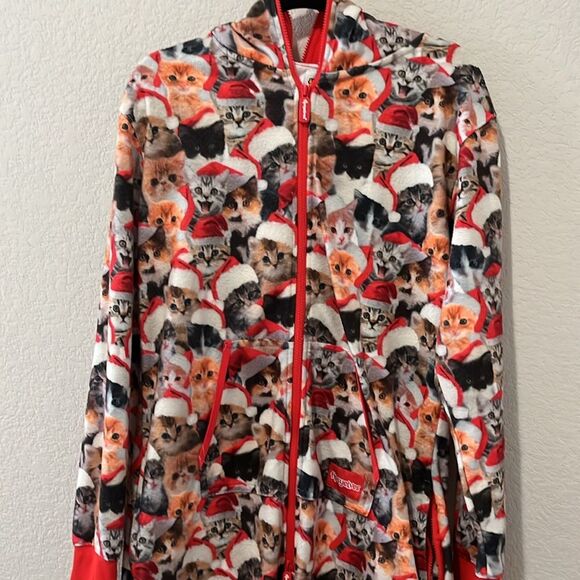 TIPSY ELVES Men's Meowy Catmus Jumpsuit, Size M - Picture 3 of 11